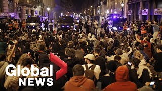 Протесты против суда над лидерам независимости Каталонии в Барселоне