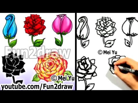 How to Draw a Rose 5 Ways in 4 min Fun2draw 1641 views How to draw a rose