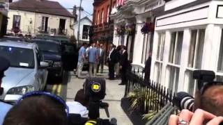 US First Lady Michelle Obama arrives in Dalkey