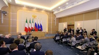 Ппресс-конференция по итогам российско-итальянских переговоров