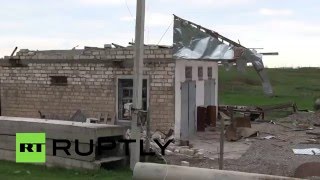 Последствия обстрела города Мардакерт в Нагорном Карабахе