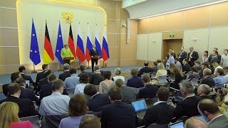 Пресс-конференция по итогам встречи с Ангелой Меркель