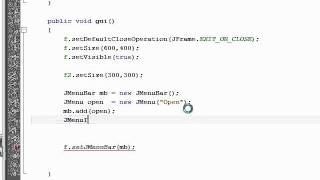 Java Tutorial 18: Open Frame from JMenu
