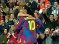 Ronaldinho y Messi en el Barca