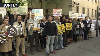 365 дней в тюрьме: у здания посольства Украины в Москве прошёл митинг в поддержку Кирилла Вышинского (15.05.2019 18:49)