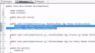 Java Game Development with Slick - 14 - Building the Main Menu