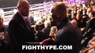 TYSON FURY MEETS MIKE TYSON, THE HEAVYWEIGHT LEGEND HE WAS NAMED AFTERTYSON FURY MEETS MIKE TYSON, THE HEAVYWEIGHT LEGEND HE WAS NAMED AFTER