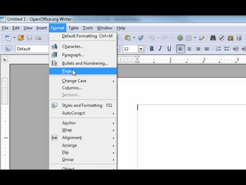 Changing the Margins in Open Office Writer to be like MS Word & Other Changes