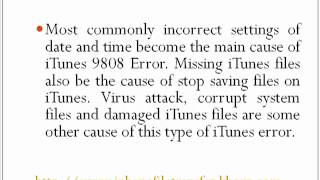 Fix iTunes Error 9808