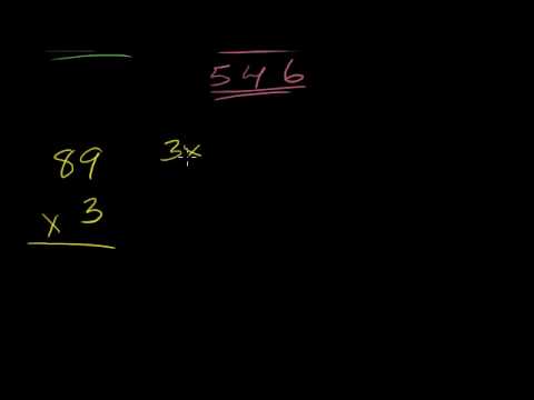 Moltiplicazione 4 - Numeri a 2 cifre per numeri a 1 cifra