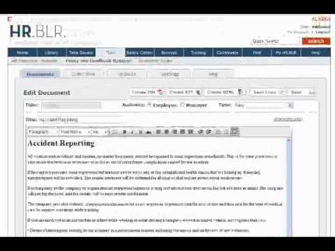 COM - HR Policy and Employee Handbook Manager Tutorial