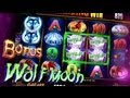 2 Bonuses on Wolf Moon - Lucky Zone - 1c Aristocrat Video Slots