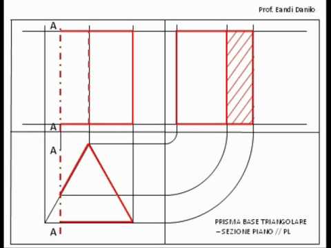 Prisma base triangolare: sezione piano // PL