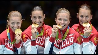 Женская сборная по фехтованию на саблях завоевала в Рио для России олимпийское золото