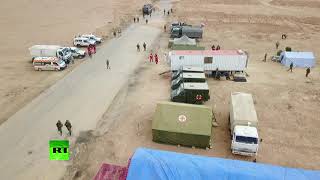 Беспилотник облетел гуманитарные коридоры для вывода беженцев из сирийского лагеря «Эр-Рукбан» (20.02.2019 09:45)
