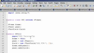 How to make a GUI in Java Tutorial: 1