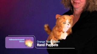 Folkmanis Orange Tabby Kitten Hand Puppet 