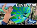 Riding Water Slides from Easy to Insane Level 1-100 Challenge![2]