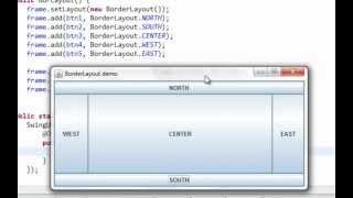 Java swing GUI tutorial #15: BorderLayout