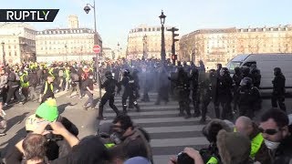 Акт XIV: французские «жёлтые жилеты» вышли на новую субботнюю акцию протеста (17.02.2019 11:51)