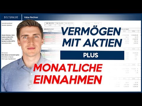 Vermögen mit Aktien + monatliche Einnahmen (2019)