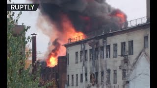 В Москве пожар в здании бывшего завода «Серп и молот» локализован