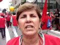 Maria Aparecida Faria, secretária de Mulheres da CNTSS/CUT, durante 8ª Marcha da Classe Trabalhadora