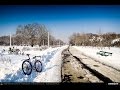 VIDEOCLIP Plimbare de iarna cu bicicletele in Parcul Tineretului [VIDEO]