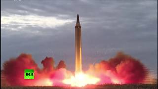 Видео пуска баллистической ракеты КНДР, пролетевшей над Японией