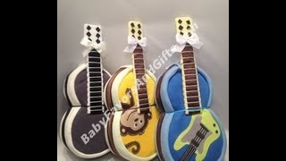 guitar diaper cake