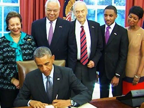 (Obama) Signs America's Promise Declaration  9/22/14