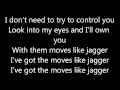 moves like jagger lyric video