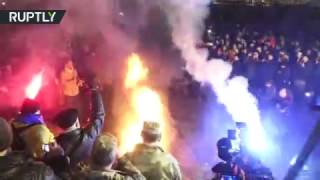 На Майдане произошли стычки между митингующими и правоохранительными органами