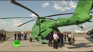 Путин осмотрел новейшую авиатехнику на аэродроме в Казани (14.05.2019 08:25)