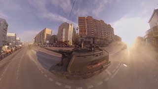 Видео 360: Самоходная гаубица МСТА-С едет по центру Москвы