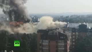 В Подмосковье тушат пожар в многоэтажном доме