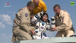 Возвращение экипажа МКС на Землю после семи месяцев полёта (26.06.2019 10:25)