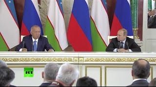 Совместное заявление Владимира Путина и президента Узбекистана