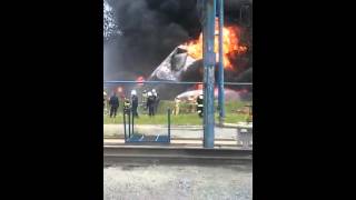 Пожар на нефтебазе в Нижнем Тагиле