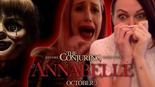 Maudie & Alicia watch the 'Annabelle'  trailer