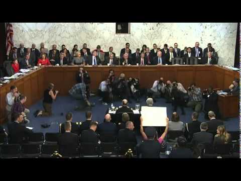 Anti-war (Protesters) Disrupt Senate Hearing   9/16/14