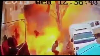Момент взрыва в сирийском Манбидже попал на видео