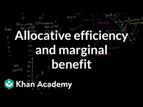 Allocative Efficiency and Marginal Benefit
