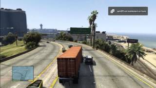 GTA 5 TRAILER TRUCK TERROR COPS PURSUIT fun STUNT CRASH ACCIDENT EXPLOSION