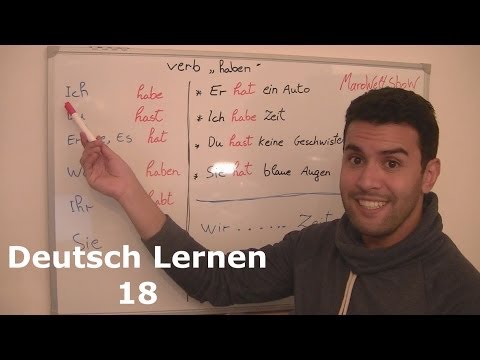 Deutsch lernen Grammatik – Verb Haben –  Lektion 18 تعلم الالمانية – الدرس
