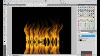 Feuerschrift mit Spiegelung erstellen in Photoshop cs2 bis cs5 Nr.1