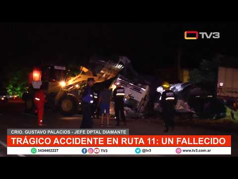 Joven murió tras choque múltiple entre auto, camioneta y camión sobre Ruta 11