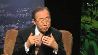 United Nations Secretary-General Ban Ki-moon: Syrian civil war, climate change, and food security