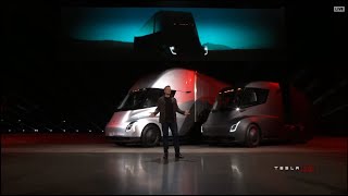 Raw: Tesla Unveils Electric Semitractor-Trailer