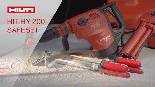 INTRODUCING the Hilti HIT-HY 200 system with SafeSet™ technology